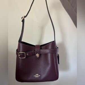 Coach Hadley in Merlot- Convertible Shoulder/Crossbody Bag
